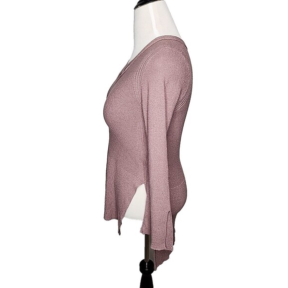 Free People Sweater Crisscross Tunic Long Sleeve Knit Purple Size XS - Picture 4 of 8